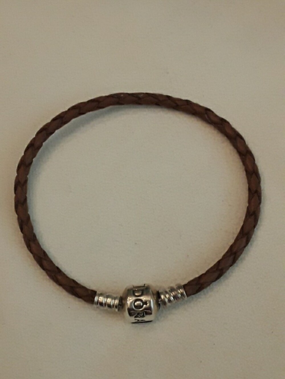 Pandora brown braided leather bracelet